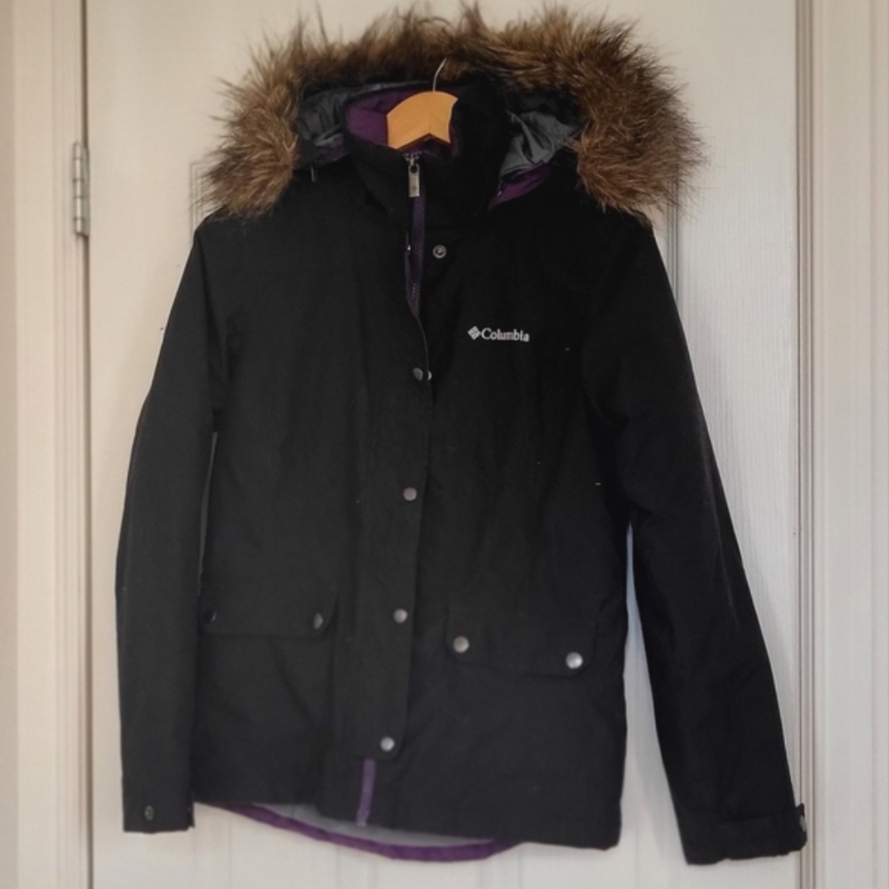 Columbia Black Faux Fur Jacket
